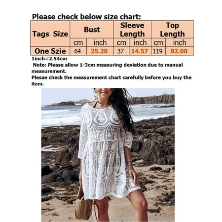 Bikini Cover Up Sarong Dress Swimwear Kaftan Lace Up Crochet Beach Wear